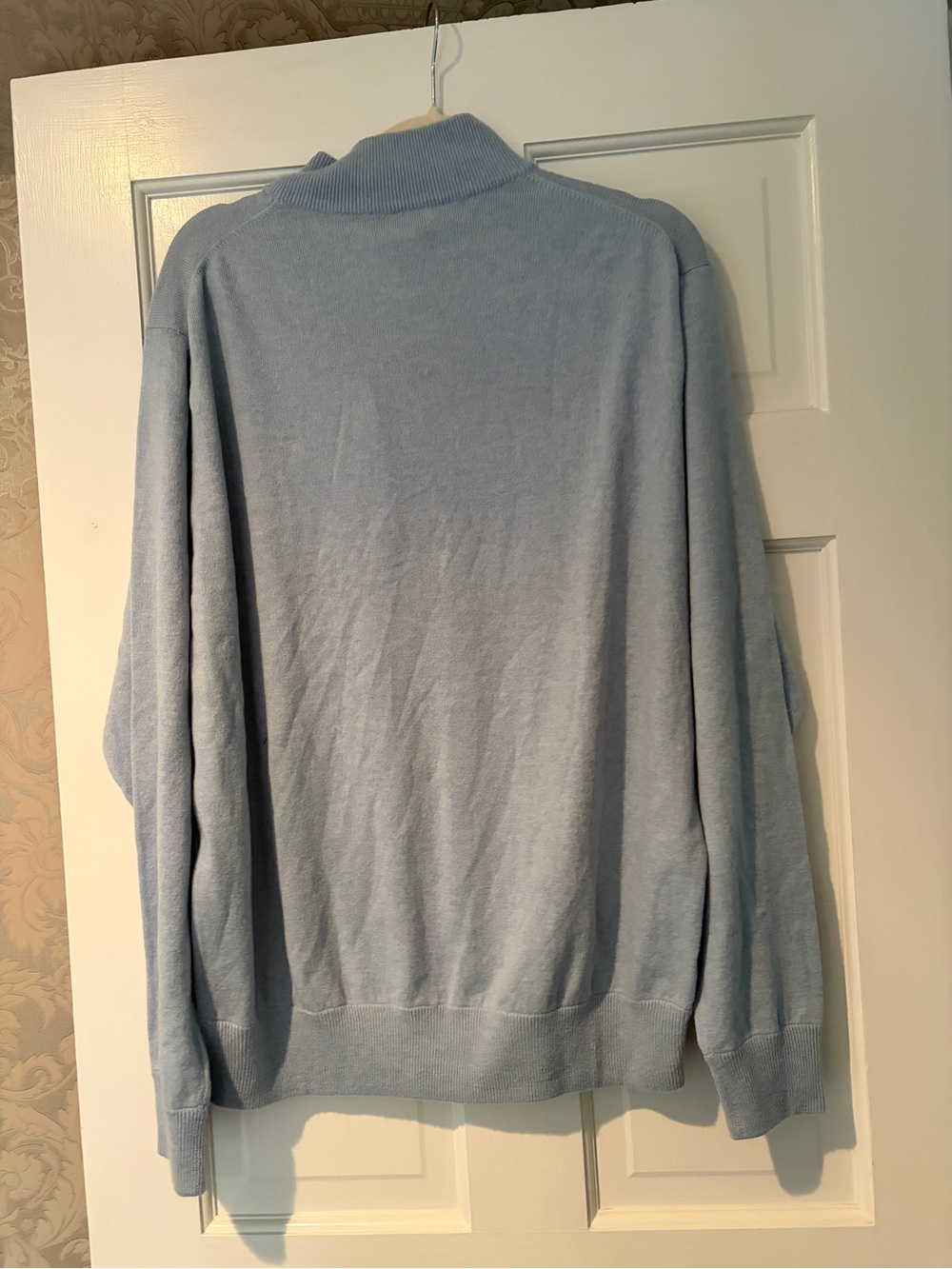 Light Blue Quarter-Zip Sweater Peter Millar xl men’s wool cashmere - Picture 7 of 10